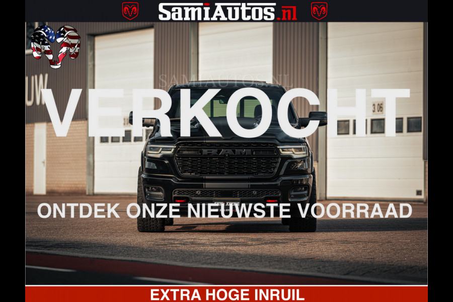Dodge Ram 1500 Limited Night H.O 540HP 706Nm | Massage + Full Option | De Meest Luxe en Volle Pick-Up in zijn Klasse | Comfortabele Dubbele Cabine met Royale 5 Zitplaatsen | BPM vrij | Nu Leverbaar uit Voorraad | Voorraad Nr 2349 -  5159