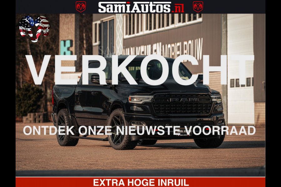 Dodge Ram 1500 Limited Night H.O 540HP 706Nm | Massage + Full Option | De Meest Luxe en Volle Pick-Up in zijn Klasse | Comfortabele Dubbele Cabine met Royale 5 Zitplaatsen | BPM vrij | Nu Leverbaar uit Voorraad | Voorraad Nr 2349 -  5159