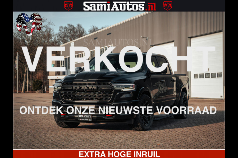 Dodge Ram 1500 Limited Night H.O 540HP 706Nm | Massage + Full Option | De Meest Luxe en Volle Pick-Up in zijn Klasse | Comfortabele Dubbele Cabine met Royale 5 Zitplaatsen | BPM vrij | Nu Leverbaar uit Voorraad | Voorraad Nr 2349 -  5159