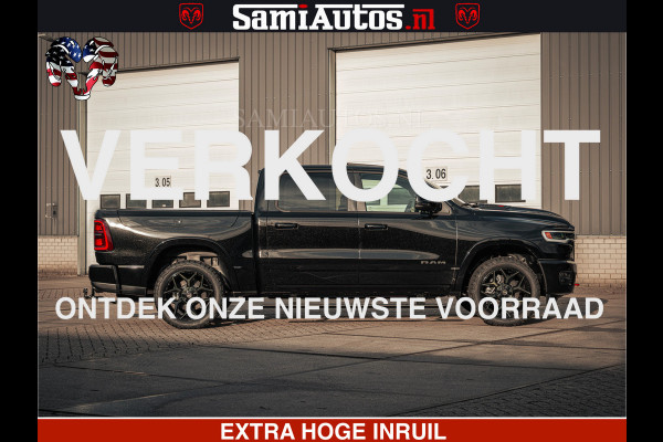 Dodge Ram 1500 Limited Night H.O 540HP 706Nm | Massage + Full Option | De Meest Luxe en Volle Pick-Up in zijn Klasse | Comfortabele Dubbele Cabine met Royale 5 Zitplaatsen | BPM vrij | Nu Leverbaar uit Voorraad | Voorraad Nr 2349 -  5159