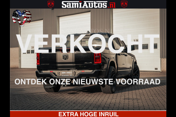 Dodge Ram 1500 Limited Night H.O 540HP 706Nm | Massage + Full Option | De Meest Luxe en Volle Pick-Up in zijn Klasse | Comfortabele Dubbele Cabine met Royale 5 Zitplaatsen | BPM vrij | Nu Leverbaar uit Voorraad | Voorraad Nr 2349 -  5159