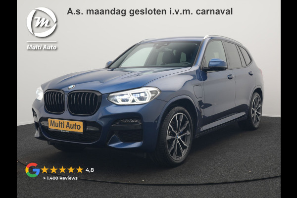 BMW X3 xDrive30e M Sport Plug In Hybrid 293pk Dealer O.H PHEV | Trekhaak Af Fabriek | Adaptive LED | 360 Camera | Head Up | Harman / Kardon | Lederen Sportstoelen Memory & Verwarmd | Blis | Keyless | Navigatie | Cruise Control | Apple Carplay |