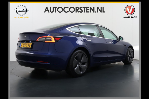 Tesla Model 3 RWD SR plus 325PK LFP Accu Trekhaak Lmv 18" AutoPilot Leder Panoramadak Adaptive-Cruise Camera's Elektr.-Stuur+Stoelen+Spiegels+ Navi LED DAB Voorverwarmen Keyless One-Pedal-Drive SOH 88% 1e Eigenaar Origineel Nederlandse Auto Fabrieksgarantie op Accu en Motor tot 15-12-2028/160.000km