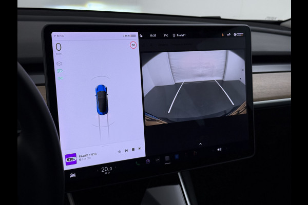 Tesla Model 3 RWD SR plus 325PK LFP Accu Trekhaak Lmv 18" AutoPilot Leder Panoramadak Adaptive-Cruise Camera's Elektr.-Stuur+Stoelen+Spiegels+ Navi LED DAB Voorverwarmen Keyless One-Pedal-Drive SOH 88% 1e Eigenaar Origineel Nederlandse Auto Fabrieksgarantie op Accu en Motor tot 15-12-2028/160.000km