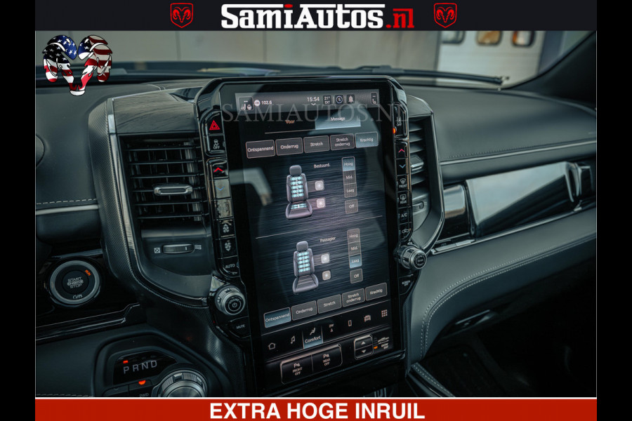 Dodge Ram Limited H.O 540PK 706Nm | Massage + Full Option | De Meest Luxe en Volle Pick-Up in zijn Klasse | Comfortabele Dubbele Cabine met Royale 5 Zitplaatsen | BPM vrij | Nu Leverbaar uit Voorraad | Voorraad Nr 2326 - 5169