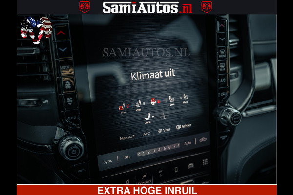 Dodge Ram Limited H.O 540PK 706Nm | Massage + Full Option | De Meest Luxe en Volle Pick-Up in zijn Klasse | Comfortabele Dubbele Cabine met Royale 5 Zitplaatsen | BPM vrij | Nu Leverbaar uit Voorraad | Voorraad Nr 2326 - 5169
