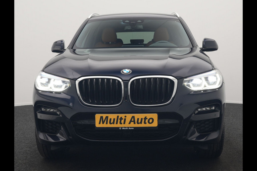 BMW X3 xDrive30e M Sport Plug In Hybrid 293pk Dealer O.H. PHEV | Trekhaak Af Fabriek | Head Up | 360 Camera | Adaptief Onderstel | Lederen Sportstoelen & Stuur Verwarmd | Sfeerverlichting | Keyless | Blis | Navigatie | DAB | Virtual |