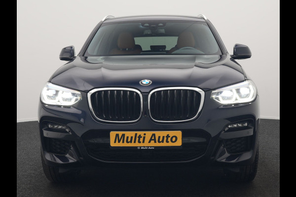 BMW X3 xDrive30e M Sport Plug In Hybrid 293pk Dealer O.H. PHEV | Trekhaak Af Fabriek | Head Up | 360 Camera | Adaptief Onderstel | Lederen Sportstoelen & Stuur Verwarmd | Sfeerverlichting | Keyless | Blis | Navigatie | DAB | Virtual |