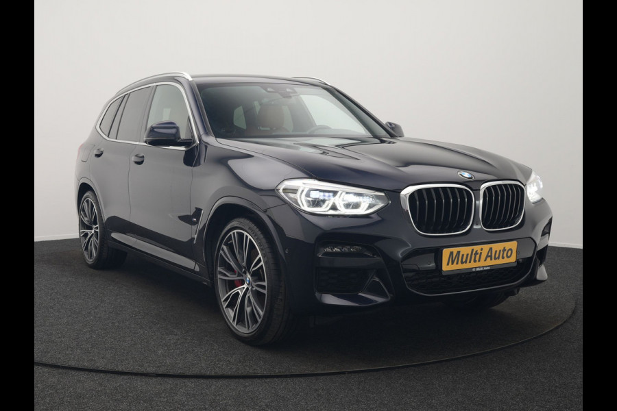 BMW X3 xDrive30e M Sport Plug In Hybrid 293pk Dealer O.H. PHEV | Trekhaak Af Fabriek | Head Up | 360 Camera | Adaptief Onderstel | Lederen Sportstoelen & Stuur Verwarmd | Sfeerverlichting | Keyless | Blis | Navigatie | DAB | Virtual |