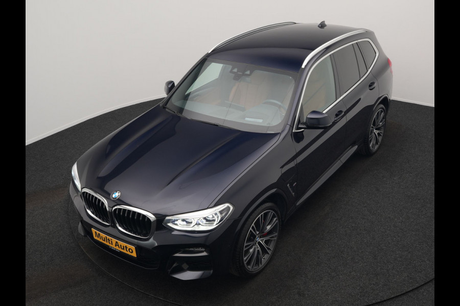 BMW X3 xDrive30e M Sport Plug In Hybrid 293pk Dealer O.H. PHEV | Trekhaak Af Fabriek | Head Up | 360 Camera | Adaptief Onderstel | Lederen Sportstoelen & Stuur Verwarmd | Sfeerverlichting | Keyless | Blis | Navigatie | DAB | Virtual |