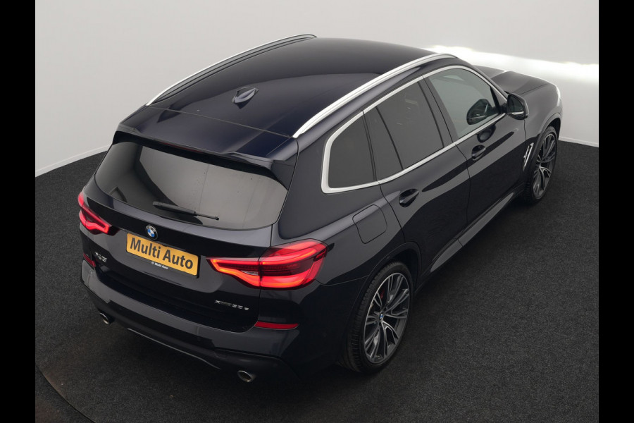 BMW X3 xDrive30e M Sport Plug In Hybrid 293pk Dealer O.H. PHEV | Trekhaak Af Fabriek | Head Up | 360 Camera | Adaptief Onderstel | Lederen Sportstoelen & Stuur Verwarmd | Sfeerverlichting | Keyless | Blis | Navigatie | DAB | Virtual |
