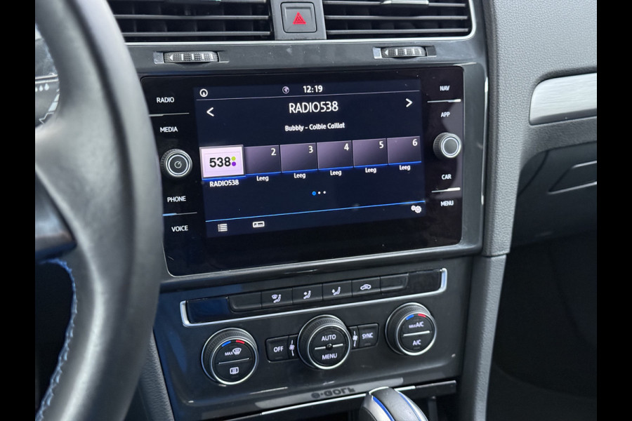Volkswagen e-Golf Soh 90% Warmtepomp Adap.Cruise Control Navi Ecc Pdc Led Lmv Isofix Car-Net App-Connect Bluetooth Licht-/Regensensor Origineel Nederlandse Auto