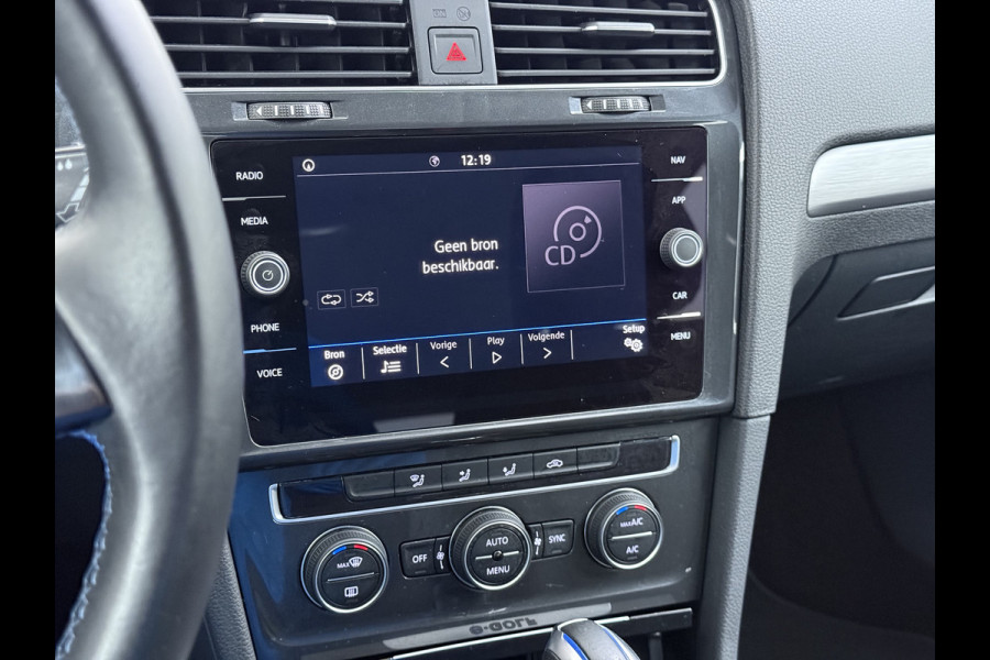 Volkswagen e-Golf Soh 90% Warmtepomp Adap.Cruise Control Navi Ecc Pdc Led Lmv Isofix Car-Net App-Connect Bluetooth Licht-/Regensensor Origineel Nederlandse Auto
