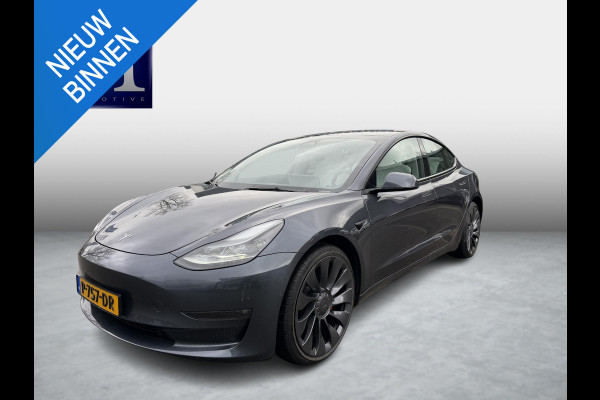 Tesla Model 3 Performance AWD 75 kWh SOH 96% | 20 INCH VELGEN ALS NIEUW | SUPER NETTE AUTO | FABRIEKSGARANTIE OP HOOGVOLTACCU EN AANDRIJFLIJN T/M 03-2030 |