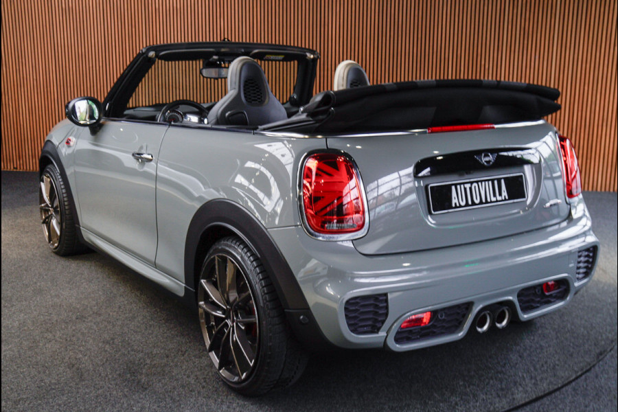 MINI Cabrio 2.0 John Cooper Works 232pk HUD Navi Leer Camera Harman K. PDC Carplay Keyless Go & Entry LM velgen Zwarte binnenhemel Stoelverwarming Sportstoelen LED BTW auto!