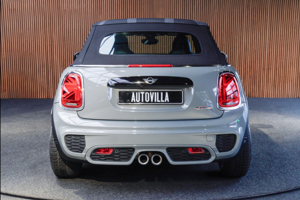 MINI Cabrio 2.0 John Cooper Works 232pk HUD Navi Leer Camera Harman K. PDC Carplay Keyless Go & Entry LM velgen Zwarte binnenhemel Stoelverwarming Sportstoelen LED BTW auto!