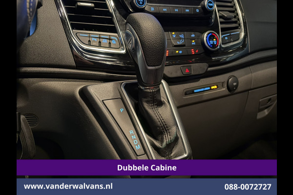 Ford Transit Custom 2.0 TDCI 130pk Automaat L2H1 Dubbele Cabine Euro6 Airco | 2x Zijdeur | 5-Zits | Navigatie | Camera LED, Cruisecontrol, Stoelverwarming, Verwarmde voorruit, Trekhaak, Parkeersensoren