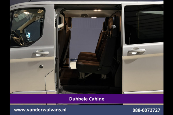 Ford Transit Custom 2.0 TDCI 130pk Automaat L2H1 Dubbele Cabine Euro6 Airco | 2x Zijdeur | 5-Zits | Navigatie | Camera LED, Cruisecontrol, Stoelverwarming, Verwarmde voorruit, Trekhaak, Parkeersensoren
