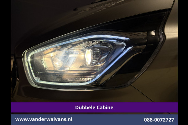 Ford Transit Custom 2.0 TDCI 130pk Automaat L2H1 Dubbele Cabine Euro6 Airco | 2x Zijdeur | 5-Zits | Navigatie | Camera LED, Cruisecontrol, Stoelverwarming, Verwarmde voorruit, Trekhaak, Parkeersensoren