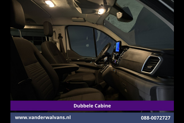 Ford Transit Custom 2.0 TDCI 130pk Automaat L2H1 Dubbele Cabine Euro6 Airco | 2x Zijdeur | 5-Zits | Navigatie | Camera LED, Cruisecontrol, Stoelverwarming, Verwarmde voorruit, Trekhaak, Parkeersensoren