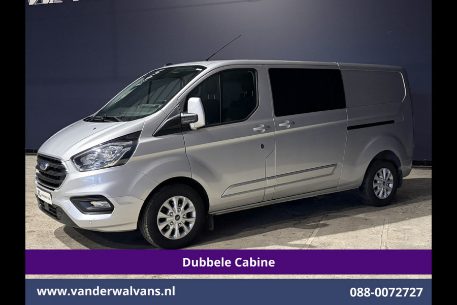 Ford Transit Custom 2.0 TDCI 130pk Automaat L2H1 Dubbele Cabine Euro6 Airco | 2x Zijdeur | 5-Zits | Navigatie | Camera LED, Cruisecontrol, Stoelverwarming, Verwarmde voorruit, Trekhaak, Parkeersensoren