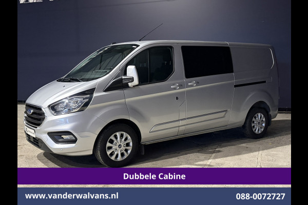 Ford Transit Custom 2.0 TDCI 130pk Automaat L2H1 Dubbele Cabine Euro6 Airco | 2x Zijdeur | 5-Zits | Navigatie | Camera LED, Cruisecontrol, Stoelverwarming, Verwarmde voorruit, Trekhaak, Parkeersensoren