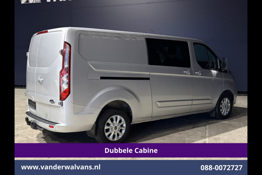 Ford Transit Custom 2.0 TDCI 130pk Automaat L2H1 Dubbele Cabine Euro6 Airco | 2x Zijdeur | 5-Zits | Navigatie | Camera LED, Cruisecontrol, Stoelverwarming, Verwarmde voorruit, Trekhaak, Parkeersensoren