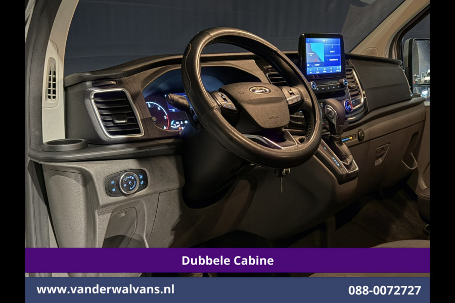 Ford Transit Custom 2.0 TDCI 130pk Automaat L2H1 Dubbele Cabine Euro6 Airco | 2x Zijdeur | 5-Zits | Navigatie | Camera LED, Cruisecontrol, Stoelverwarming, Verwarmde voorruit, Trekhaak, Parkeersensoren