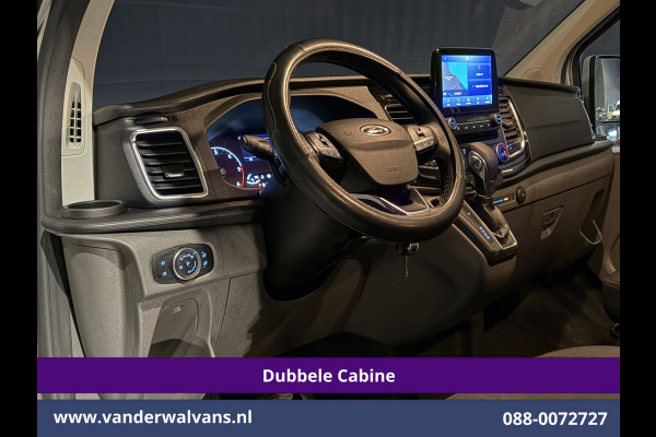Ford Transit Custom 2.0 TDCI 130pk Automaat L2H1 Dubbele Cabine Euro6 Airco | 2x Zijdeur | 5-Zits | Navigatie | Camera LED, Cruisecontrol, Stoelverwarming, Verwarmde voorruit, Trekhaak, Parkeersensoren