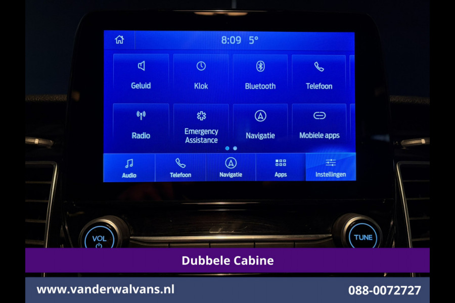 Ford Transit Custom 2.0 TDCI 130pk Automaat L2H1 Dubbele Cabine Euro6 Airco | 2x Zijdeur | 5-Zits | Navigatie | Camera LED, Cruisecontrol, Stoelverwarming, Verwarmde voorruit, Trekhaak, Parkeersensoren