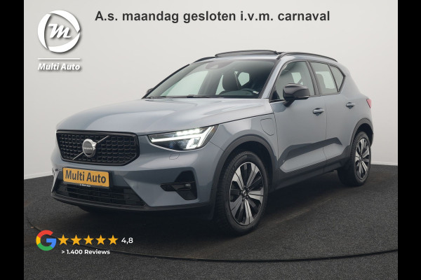 Volvo XC40 T5 Ultimate Dark Plug In Hybrid 263pk Dealer O.H. PHEV | Panodak | Adaptive Cruise | Camera | Alcantara Sportstoelen Memory & Verwarmd | Harman / Kardon | Stuur Verwarmd | Keyless | 19"L.M | Apple Carplay | Blis | Navigatie | DAB |