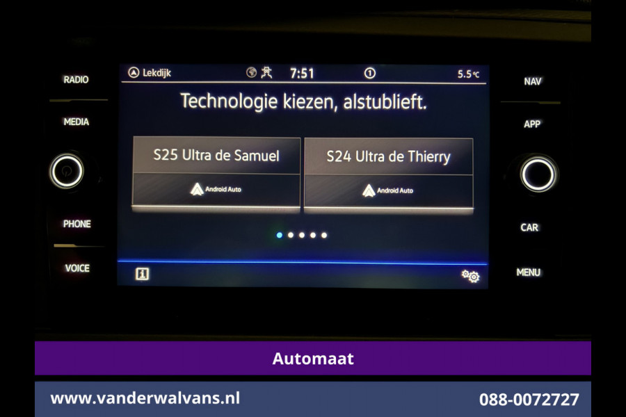 Volkswagen Transporter 2.0 TDI 150pk Automaat L1H1 Euro6 Airco | Navigatie | Camera | Cruisecontrol | Android Auto Parkeersensoren, Bijrijdersbank