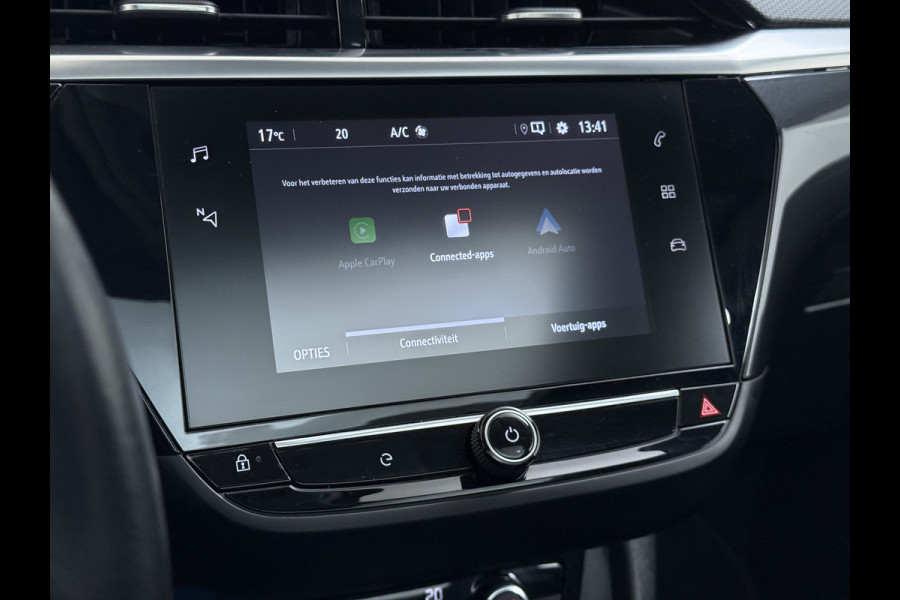 Opel CORSA-E Elegance 50kWh SOH 91% Panoramadak Adap.Cruise Warmtepomp 360°Camera Navi Ecc Apple Carplay Android Auto Pdc Lane Assist Lmv Privacy Glas Regen-Lichtsensor Led Keyless Zeer complete en keurig onderhouden Electrische Opel Corsa