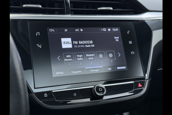 Opel CORSA-E Elegance 50kWh SOH 91% Panoramadak Adap.Cruise Warmtepomp 360°Camera Navi Ecc Apple Carplay Android Auto Pdc Lane Assist Lmv Privacy Glas Regen-Lichtsensor Led Keyless Zeer complete en keurig onderhouden Electrische Opel Corsa