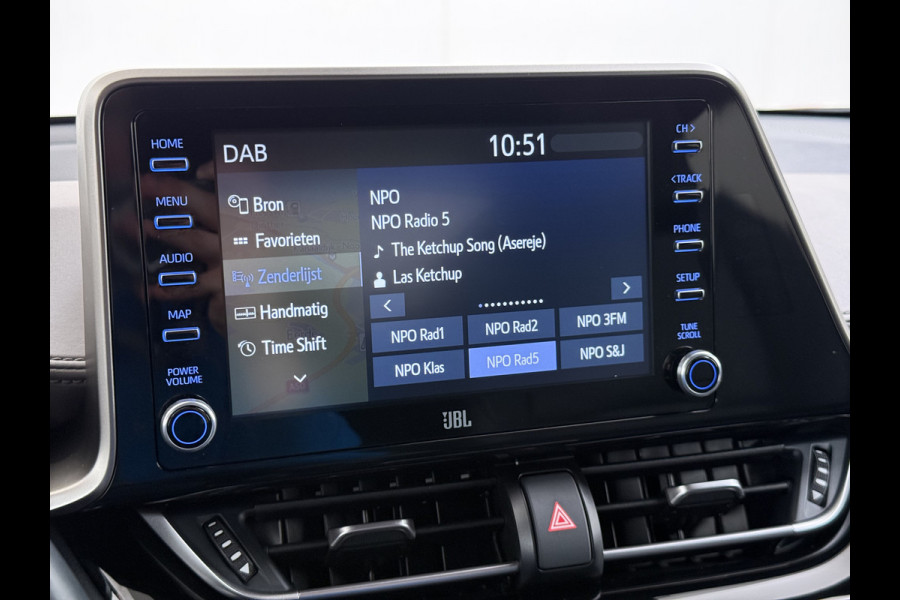Toyota C-HR 2.0I 184PK Hybrid Automaat Leder Navi Ecc Camera Pdc JBL®-Audio Stoelverwarming Adap.Cruise Launch Edition Apple Carplay Android Auto Elek.Stoelen Lmv 18" Privacy Glas Isofix DAB Miracast™ Led Lane Assist Regen-Lichtsensor 1e Eigenaar Origineel Nederlandse Auto Dealeronderhouden
