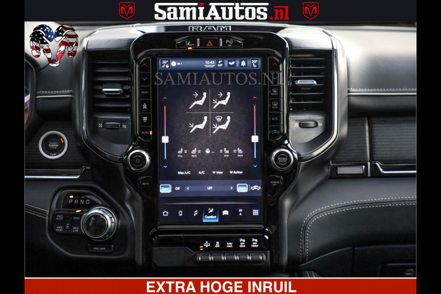 Dodge Ram 1500 LIMITED NIGHT | 5.7 V8 HEMI | HUD | MWK | LUCHTVERING | EERSTE EIGENAAR | BOM VOL ALLE OPTIES | CREW CAB DUBBELE CABINE | 5 PERSOONS | DC | 40000 KM | MEEST VOLLE RAM PICK UP |