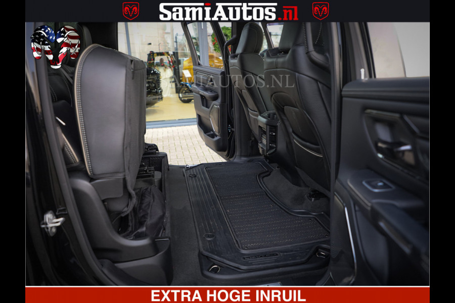 Dodge Ram 1500 LIMITED NIGHT | 5.7 V8 HEMI | HUD | MWK | LUCHTVERING | EERSTE EIGENAAR | BOM VOL ALLE OPTIES | CREW CAB DUBBELE CABINE | 5 PERSOONS | DC | 40000 KM | MEEST VOLLE RAM PICK UP |
