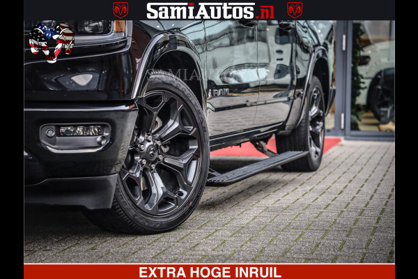 Dodge Ram 1500 LIMITED NIGHT | 5.7 V8 HEMI | HUD | MWK | LUCHTVERING | EERSTE EIGENAAR | BOM VOL ALLE OPTIES | CREW CAB DUBBELE CABINE | 5 PERSOONS | DC | 40000 KM | MEEST VOLLE RAM PICK UP |