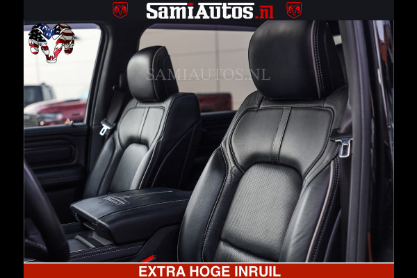 Dodge Ram 1500 LIMITED NIGHT | 5.7 V8 HEMI | HUD | MWK | LUCHTVERING | EERSTE EIGENAAR | BOM VOL ALLE OPTIES | CREW CAB DUBBELE CABINE | 5 PERSOONS | DC | 40000 KM | MEEST VOLLE RAM PICK UP |