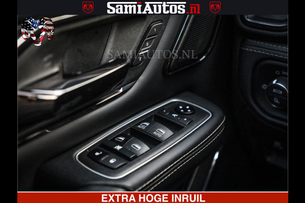 Dodge Ram 1500 LIMITED NIGHT | 5.7 V8 HEMI | HUD | MWK | LUCHTVERING | EERSTE EIGENAAR | BOM VOL ALLE OPTIES | CREW CAB DUBBELE CABINE | 5 PERSOONS | DC | 40000 KM | MEEST VOLLE RAM PICK UP |