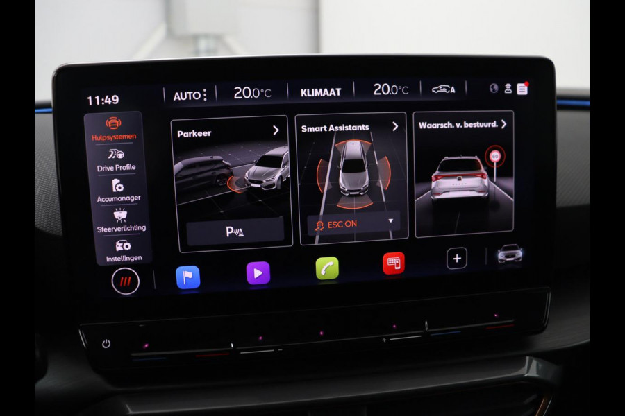 CUPRA Leon 1.4 e-Hybrid VZ Business | 245pk | Origineel NL | Trekhaak | Stuurverwarming |  Carplay | Adaptive cruise | Sfeerverlichting | Navigatie | Parkeerhulp | Keyless | PHEV | Plug In