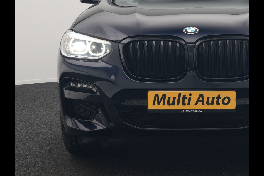 BMW X3 xDrive30e M Sport Plug In Hybrid 293pk Dealer O.H. PHEV | Head Up | 360 Camera | Lederen Sportstoelen Verwarmd | Sfeerverlichting | Keyless | Blis | Virtual | Navigatie | DAB | Cruise Control | Carbon Schwarz Metallic |
