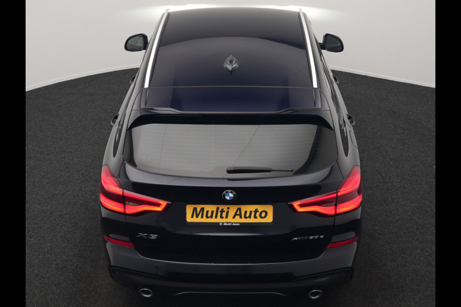 BMW X3 xDrive30e M Sport Plug In Hybrid 293pk Dealer O.H. PHEV | Head Up | 360 Camera | Lederen Sportstoelen Verwarmd | Sfeerverlichting | Keyless | Blis | Virtual | Navigatie | DAB | Cruise Control | Carbon Schwarz Metallic |