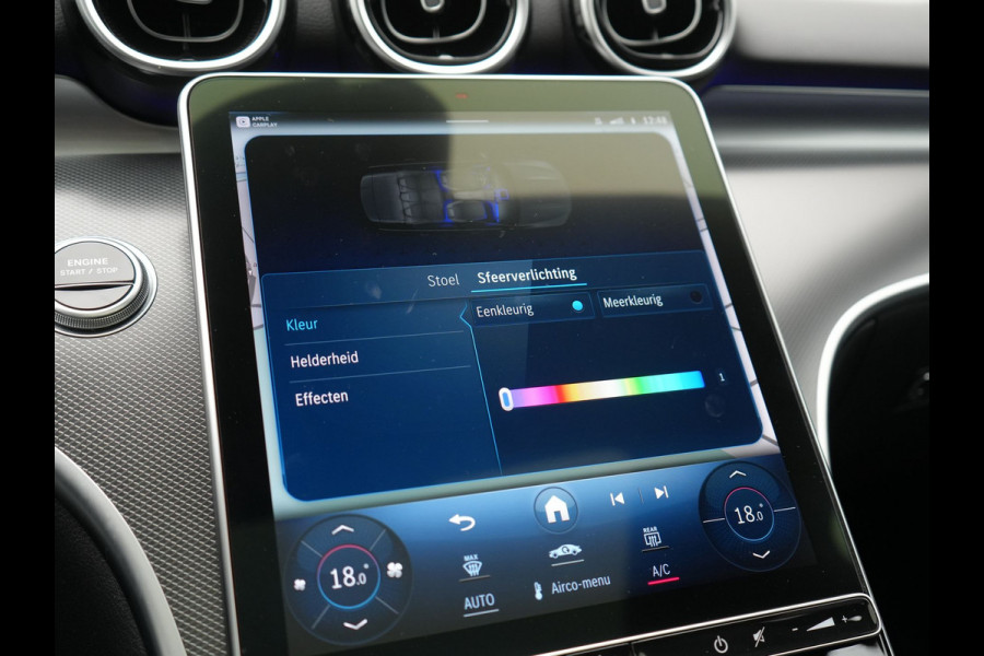 Mercedes-Benz C-Klasse Estate 300 e Avantgarde Plug In Hybrid 313pk Dealer O.H. PHEV | Panodak | 360 Camera | Lederen Sportstoelen & Stuur Verwarmd | Sfeerverlichting | Apple Carplay | Blis | Navigatie | Cruise Control | Virtual | DAB |