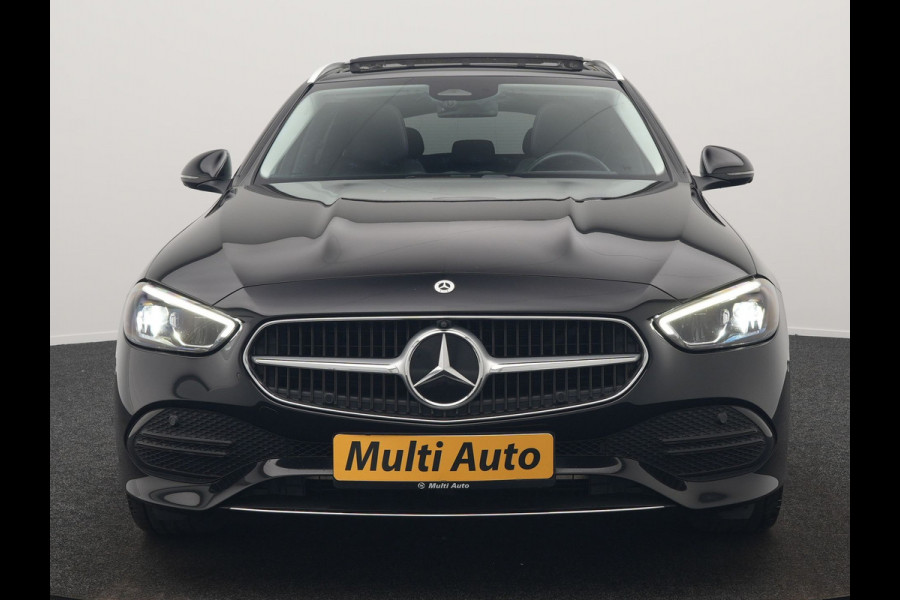 Mercedes-Benz C-Klasse Estate 300 e Avantgarde Plug In Hybrid 313pk Dealer O.H. PHEV | Panodak | 360 Camera | Lederen Sportstoelen & Stuur Verwarmd | Sfeerverlichting | Apple Carplay | Blis | Navigatie | Cruise Control | Virtual | DAB |