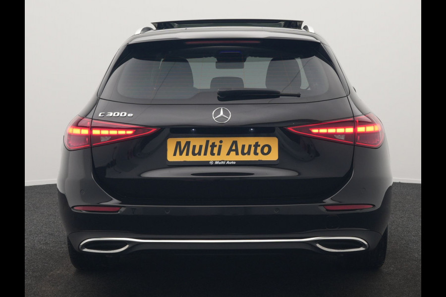 Mercedes-Benz C-Klasse Estate 300 e Avantgarde Plug In Hybrid 313pk Dealer O.H. PHEV | Panodak | 360 Camera | Lederen Sportstoelen & Stuur Verwarmd | Sfeerverlichting | Apple Carplay | Blis | Navigatie | Cruise Control | Virtual | DAB |