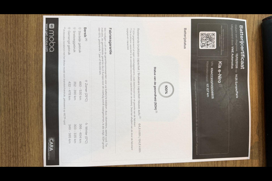 Kia e-Niro ExecutiveLine 64 kWh SOH 100% LEER NAVI CAMERA APPLE CARPLY