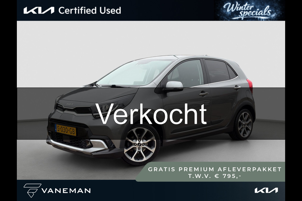 Kia Picanto 1.0 T-GDi X-Line 5p 100PK Leder | Camera | Stoel & Stuurverwarming | Cruise | Key-Less | Apple Carplay & Android Auto |