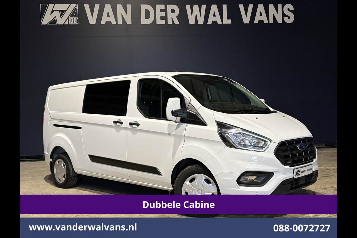 Ford Transit Custom 2.0 TDCI 130pk Automaat L2H1 Dubbele Cabine Inrichting Euro6 Airco | 5-Zits | Navigatie | LED Cruisecontrol, Stoelverwarming, Verwarmde Voorruit, Trekhaak, Parkeersensoren