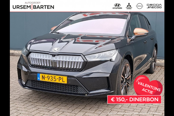 Škoda ENYAQ iV 60 Founders Edition Black | 21 inch | Panaromadak | Lederen bekleding